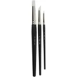 Artist Line Silikon-Pinsel, Nr. 2+6+10, L 19-25 cm, B 6+10+15 mm, Flach,rund, 3 Stk/ 1 Pck