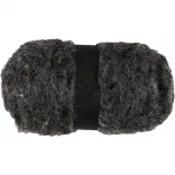 Kardierte Wolle , Naturgrau, 100 g/ 1 Bündl.
