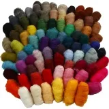 Kardierte Wolle , 86x10 g/ 1 Pck