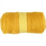 Kardierte Wolle , Gelb, 100 g/ 1 Bündl.