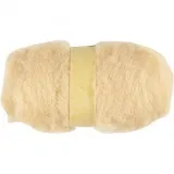 Kardierte Wolle , Hellbeige, 100 g/ 1 Bündl.
