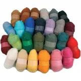 Kardierte Wolle , Sortierte Farben, 26x25 g/ 1 Pck