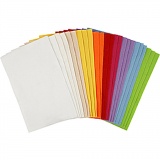 Bastelfilz, Blatt 20x30 cm, Dicke 1,5 mm, 180-200 g, Sortierte Farben, 24 Bl. sort./ 1 Pck