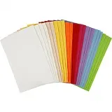 Bastelfilz, Blatt 20x30 cm, Dicke 1,5-2 mm, 180-200 g, Sortierte Farben, 24 Bl. sort./ 1 Pck