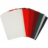 Bastelfilz, Blatt 20x30 cm, Dicke 1,5 mm, 180-200 g, Sortierte Farben, 24 Bl. sort./ 1 Pck