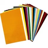 Bastelfilz, Blatt 20x30 cm, Dicke 1,5-2 mm, 180-200 g, Sortierte Farben, 24 Bl. sort./ 1 Pck