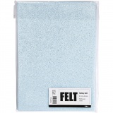 Bastelfilz, A4, Blatt 210x297 mm, Dicke 1 mm, Hellblau, 10 Bl./ 1 Pck