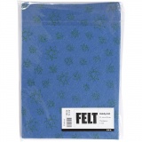 Bastelfilz, A4, Blatt 210x297 mm, Dicke 1 mm, Blau, 10 Bl./ 1 Pck