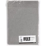 Bastelfilz, A4, Blatt 210x297 mm, Dicke 1 mm, Grau, 10 Bl./ 1 Pck