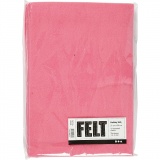 Bastelfilz, A4, Blatt 210x297 mm, Dicke 1,5-2 mm, Pink, 10 Bl./ 1 Pck