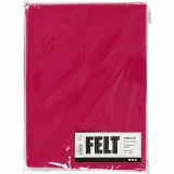Bastelfilz, A4, Blatt 210x297 mm, Dicke 1,5-2 mm, Pink, 10 Bl./ 1 Pck