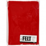 Bastelfilz, A4, Blatt 210x297 mm, Dicke 1,5-2 mm, Rot, 10 Bl./ 1 Pck