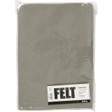 Bastelfilz, A4, Blatt 210x297 mm, Dicke 1,5-2 mm, Grau, 10 Bl./ 1 Pck