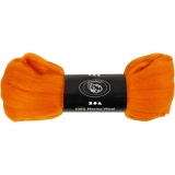 Merinowolle, Dicke 21 my, Orange, 100 g/ 1 Pck