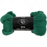 Merinowolle, Dicke 21 my, Grün, 100 g/ 1 Pck