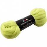 Merinowolle, Dicke 21 my, Lindgrün, 100 g/ 1 Pck