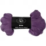 Merinowolle, Dicke 21 my, Violett, 100 g/ 1 Pck