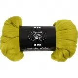 Merinowolle, Dicke 21 my, Zitronengelb, 100 g/ 1 Pck