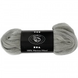 Merinowolle, Dicke 21 my, Grau, 100 g/ 1 Pck