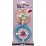 Pompon-Schablonen im Set, D 3,5+5,5+7+9 cm, 4 Stk/ 1 Set