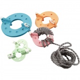 Pompon-Schablonen im Set, D 3,5+5,5+7+9 cm, 4 Stk/ 1 Set