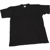 T-Shirts, B 52 cm, Größe medium, Rundhalsausschnitt, 145 g, Schwarz, 1 Stk