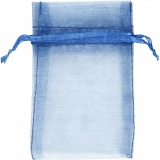 Organza-Beutel, Größe 7x10 cm, Blau, 10 Stk/ 1 Pck