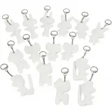 Schlüsselanhänger aus Stoff, Größe 6-10 cm, Weiß, 15 Stk/ 1 Pck