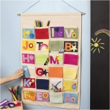 Organizer-Taschen zum Aufhängen, H 93 cm, B 60 cm, Hellnatur, 1 Stk