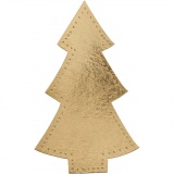 Weihnachtsbaum, H 18 cm, B 11 cm, 350 g, Gold, 4 Stk/ 1 Pck