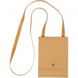 Schultertasche, H 18 cm, L 13 cm, 350 g, Hellbraun, 1 Stk