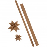 Streifen für Flechtsterne, L 44+78 cm, B 15+25 mm, 350 g, Beige, 24 Streifen/ 1 Pck
