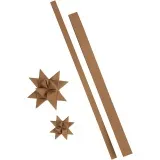 Streifen für Flechtsterne, L 44+78 cm, B 15+25 mm, 350 g, Beige, 24 Streifen/ 1 Pck