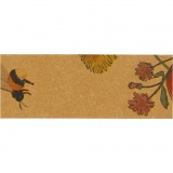 Lederpapierstreifen / Flechtstreifen, B 15 mm, Dicke 0,55 mm, Hellbraun, 9.50 m/ 1 Rolle