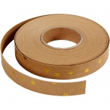Lederpapierstreifen / Flechtstreifen, B 15 mm, Dicke 0,55 mm, Hellbraun, 9.50 m/ 1 Rolle