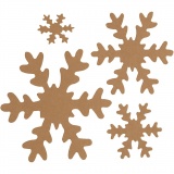 Schneeflocke, D 3+5+8+10 cm, 350 g, Beige, 16 Stk/ 1 Pck