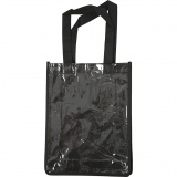 Tasche mit Front aus Kunststoff, Größe 30x23x7 cm, Schwarz, 1 Stk