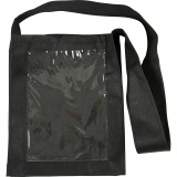 Tasche mit Front aus Kunststoff, Größe 40x34x8 cm, Schwarz, 1 Stk