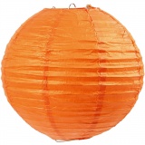 Reispapier-Lampe/-Lampion, D 20 cm, Orange, 1 Stk