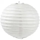 Reispapier-Lampe/-Lampion, Rund, D 20 cm, Weiß, 1 Stk