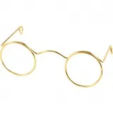 Brillen, B 60 mm, Lochgröße 21 mm, Gold, 10 Stk/ 1 Pck