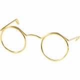 Brillen, B 50 mm, Lochgröße 17 mm, Gold, 10 Stk/ 1 Pck