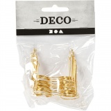 Brillen, B 50 mm, Lochgröße 17 mm, Gold, 10 Stk/ 1 Pck