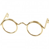 Brillen, B 35 mm, Lochgröße 13 mm, Gold, 10 Stk/ 1 Pck