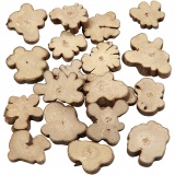 Holz-Mix, Größe 15-40 mm, Dicke 5 mm, 230 g/ 1 Pck