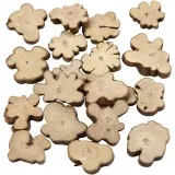 Holzscheiben-Mix, Größe 15-40 mm, Dicke 5 mm, 230 g/ 1 Pck