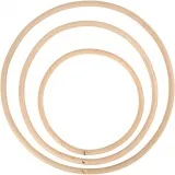 Bambusring, D 15,3+20,3+25,5 cm, 3 Stk/ 1 Set