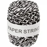 Papierschnur, Dicke 1 mm, Schwarz/Weiß, 50 m/ 1 Rolle