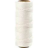 Bambusschnur, Dicke 1 mm, Weiß, 65 m/ 1 Rolle