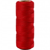 Bambuskordel, Dicke 1 mm, Rot, 65 m/ 1 Rolle